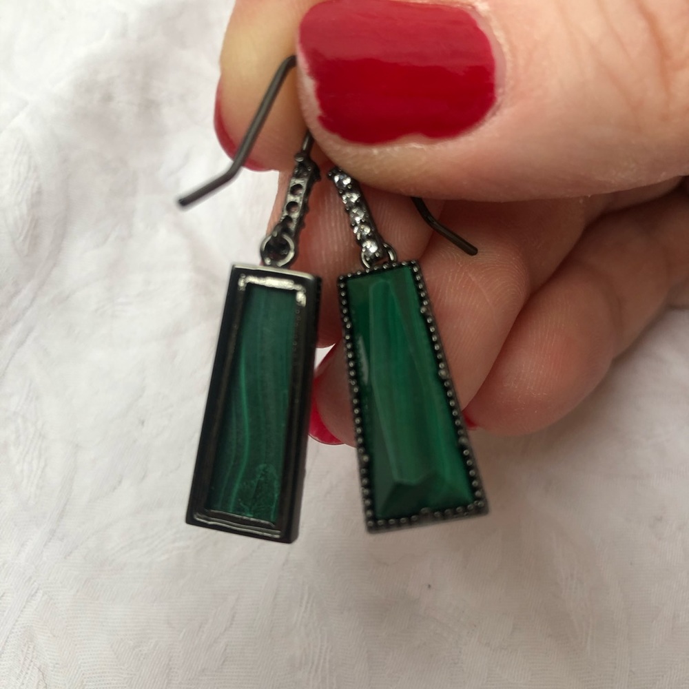 Kendra Scott malachite earrings